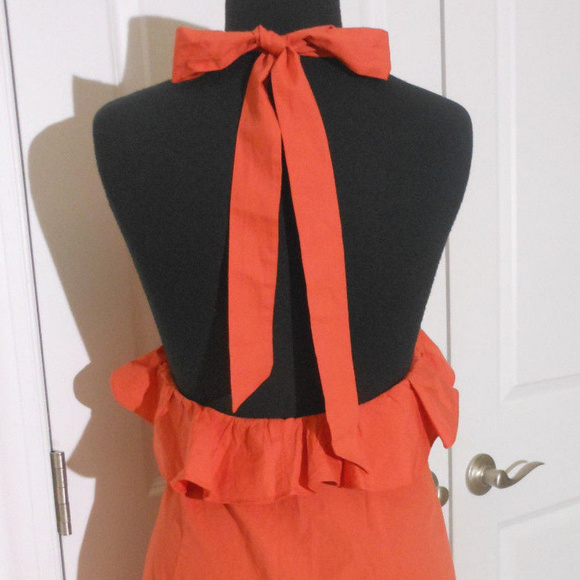 FREE PEOPLE Not So Sweet Halter Mini Dress M CORAL - Picture 6 of 8